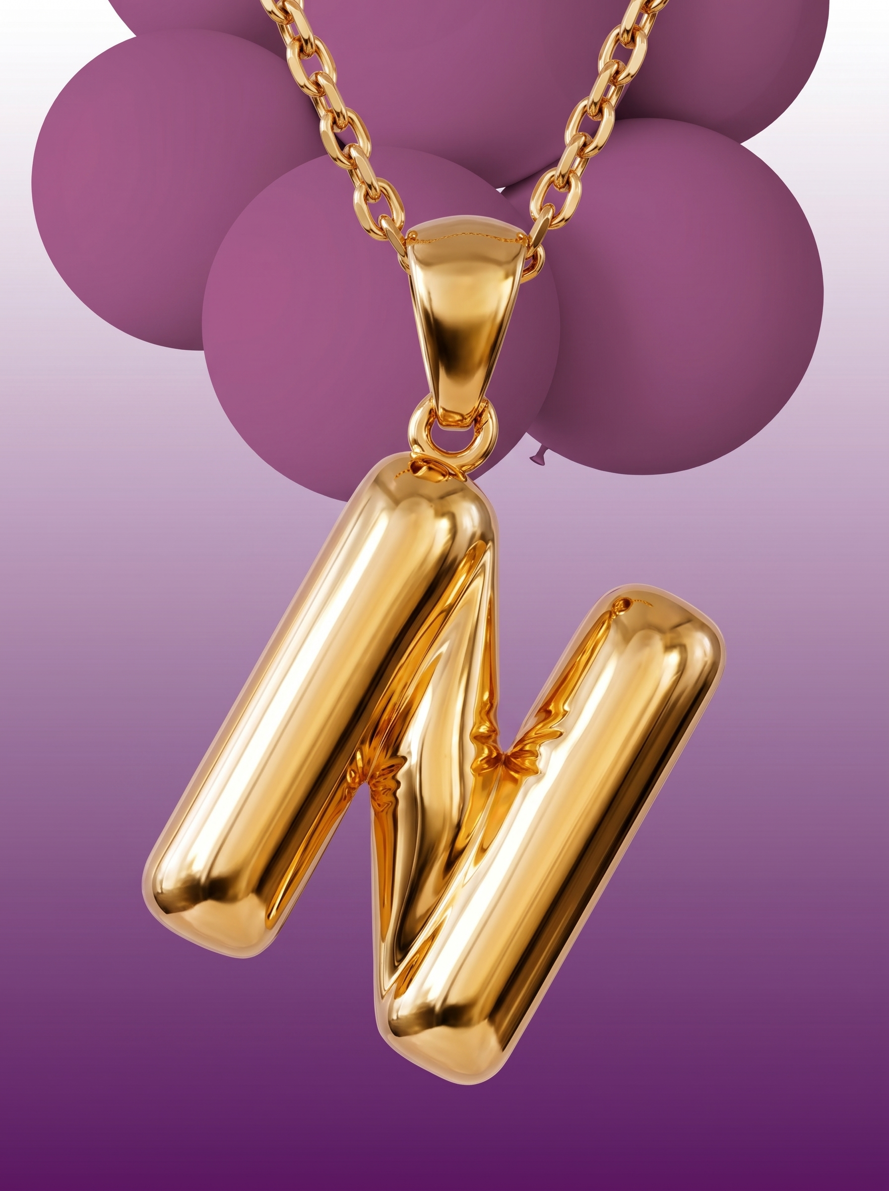 Alphabet Pendant – Letter N