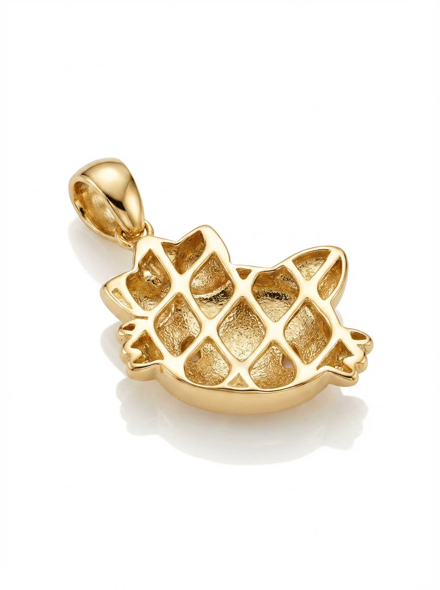 Bow Kitten Face pendant — B