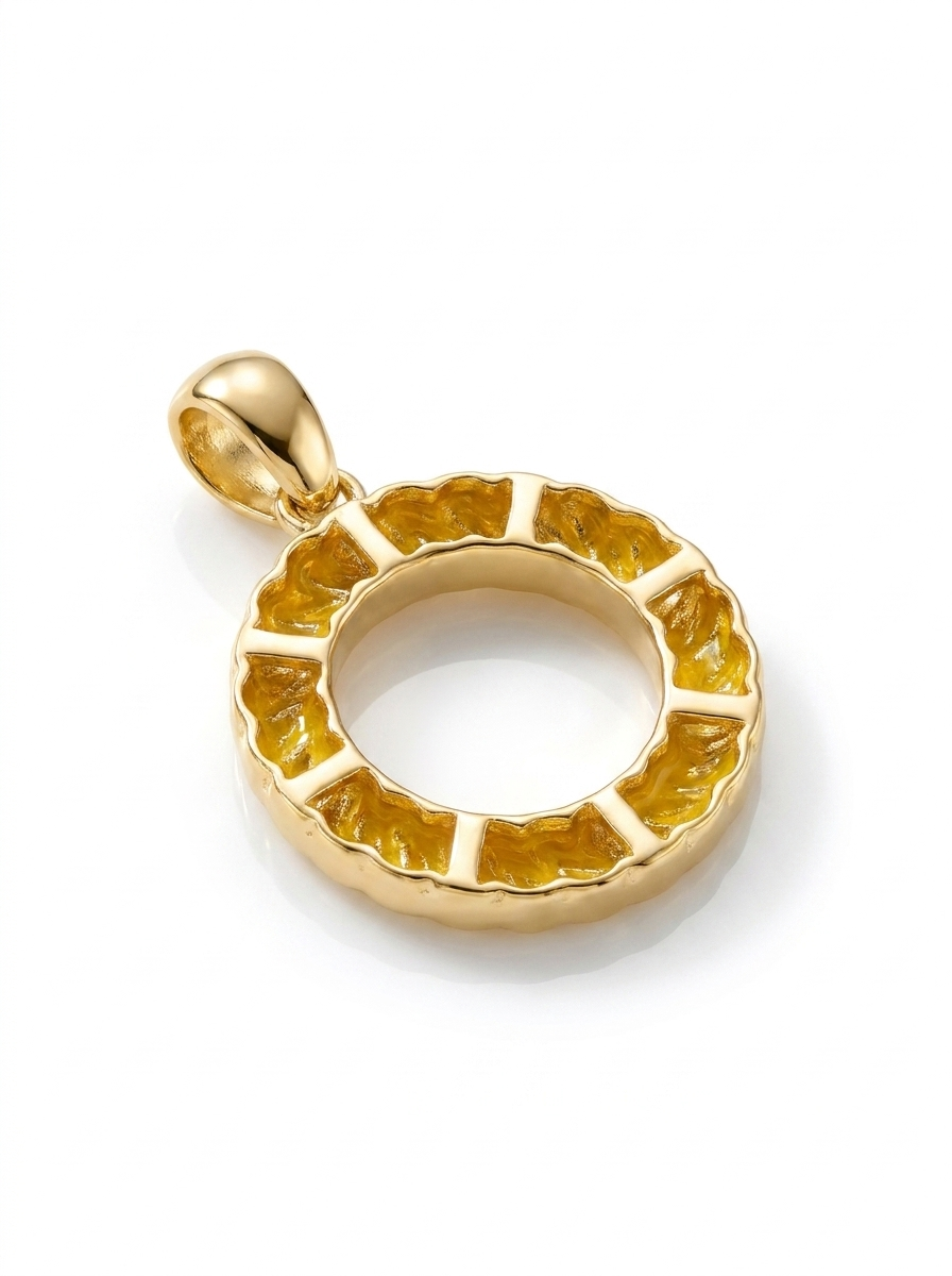 Twisted Rope Circle pendant — B