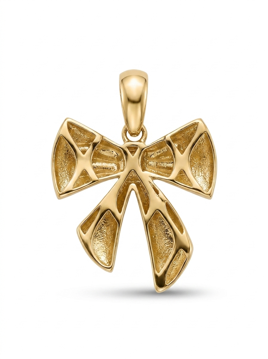 Delicate Ribbon Bow pendant — B