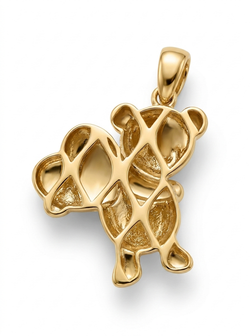 Bear Hugging Heart pendant — B