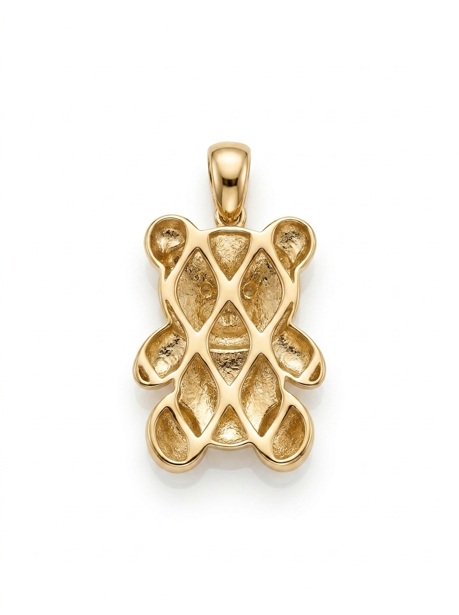 Polished Teddy Bear pendant — B