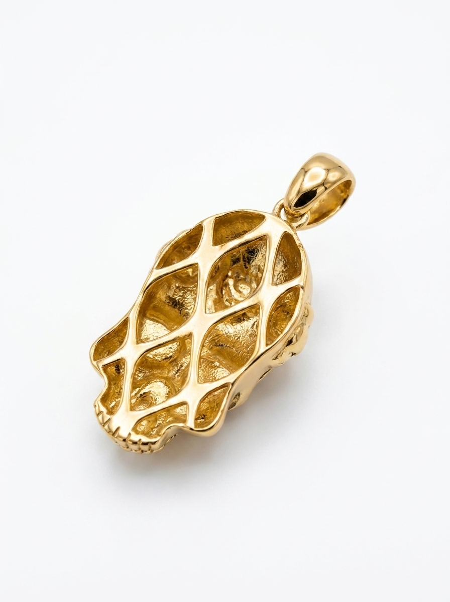Rose Crown Skull pendant — B