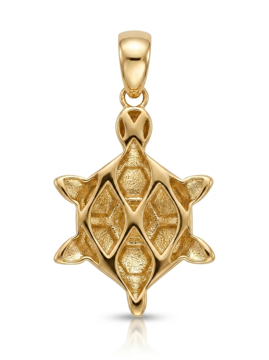 Honeycomb Turtle pendant — B
