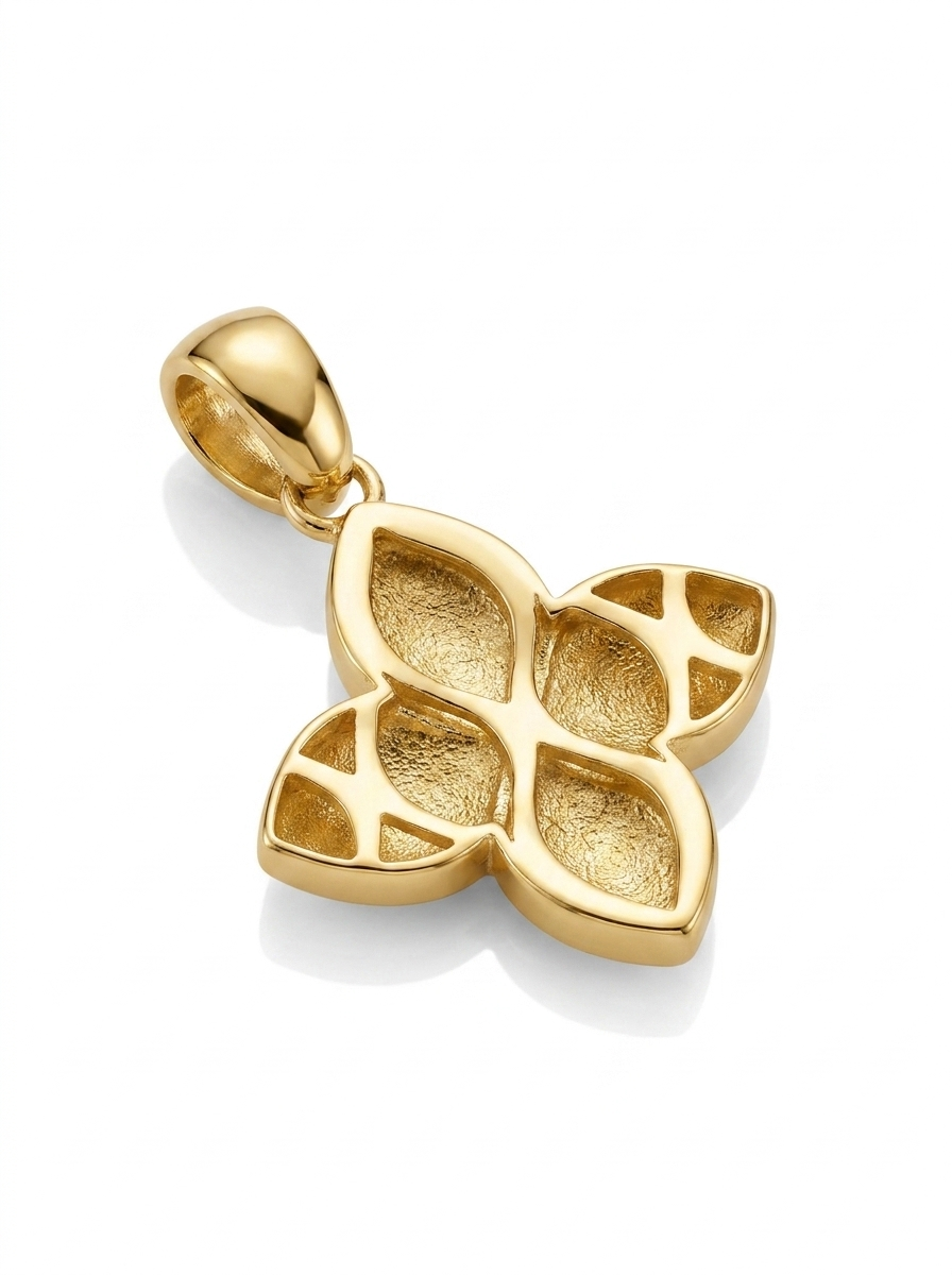 Puffed Clover pendant — B
