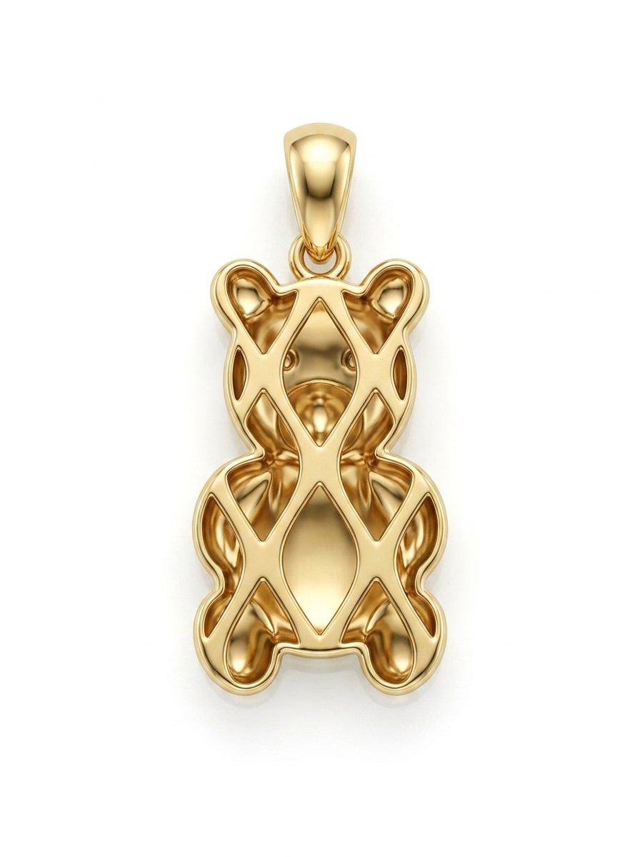 Bowtie Teddy Bear pendant — B
