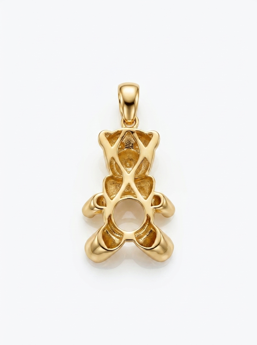 Bear with Hoop pendant — B