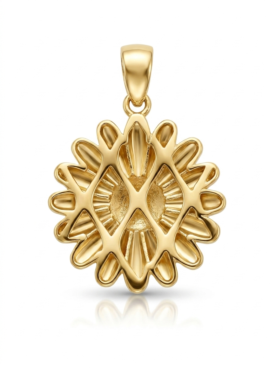 Textured Sunflower pendant — B