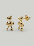 Happy Little Bear Gold Earring - Gold Earring Pair