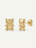 Chubby Kitten Gold Earring - Gold Earring Pair
