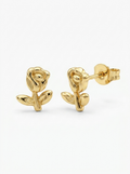 Blooming Tulip Gold Earring - Gold Earring Pair