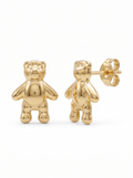 Little Bear Cub Gold Earring - Gold Earring Pair