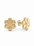 Bubble Daisy Bloom Gold Earring - Gold Earring Pair