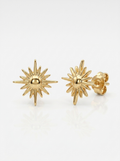 Radiant Sunburst Gold Earring - Gold Earring Pair