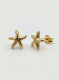Beaded Starfish Gold Earring - Gold Earring Pair