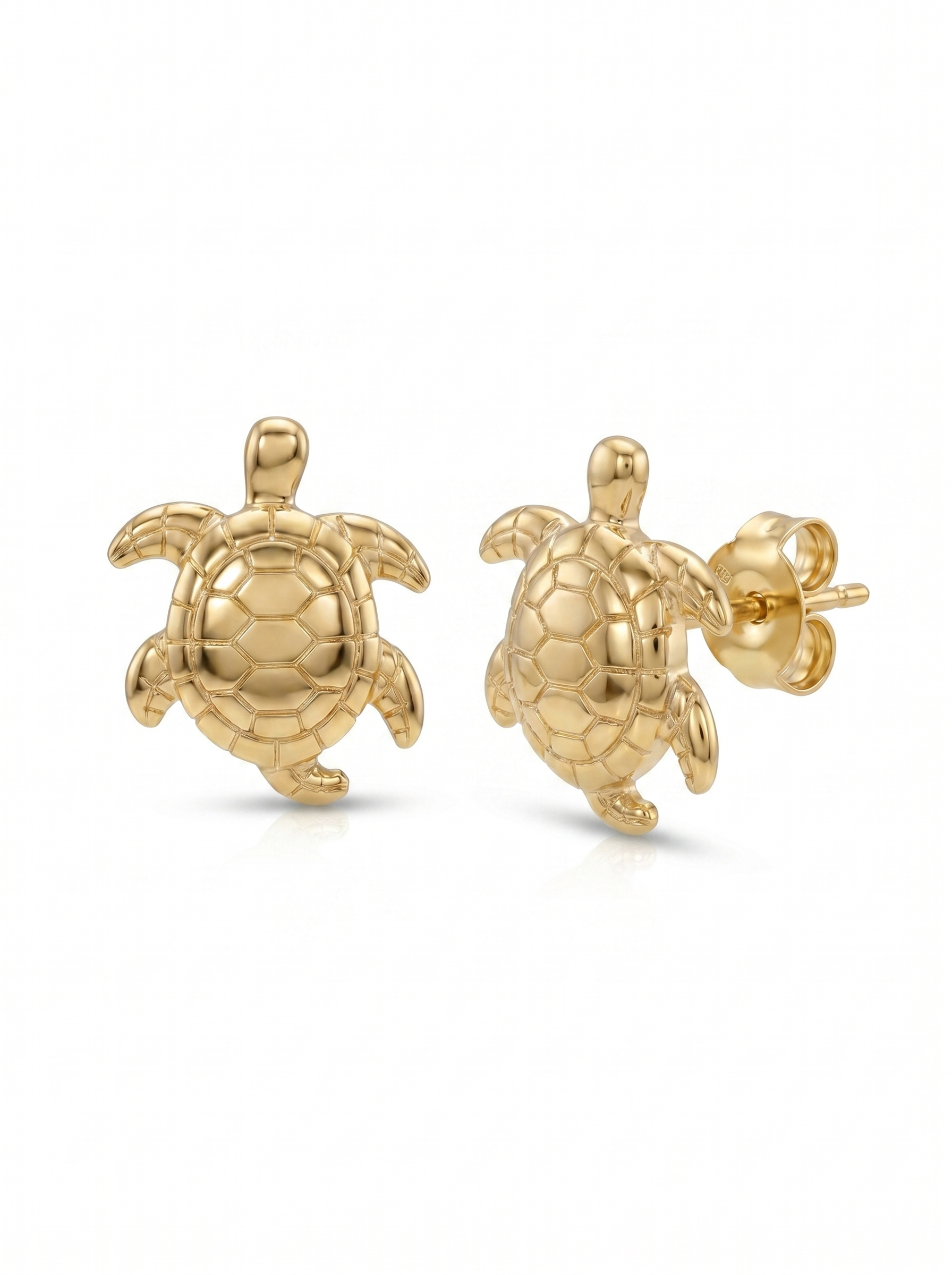 Sea Turtle Gold Earring - Gold Earring Pair