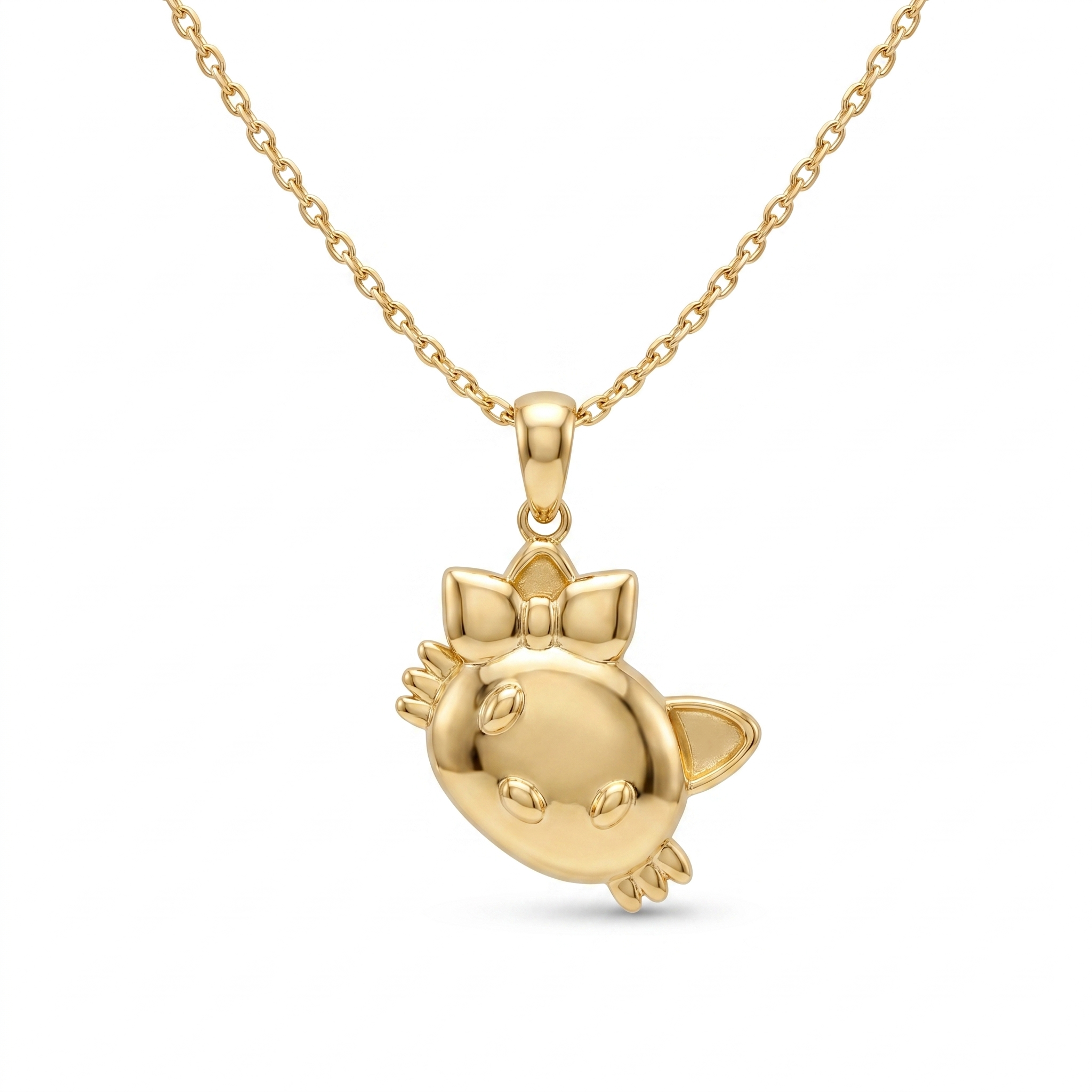Bow Kitten Face pendant — FCP