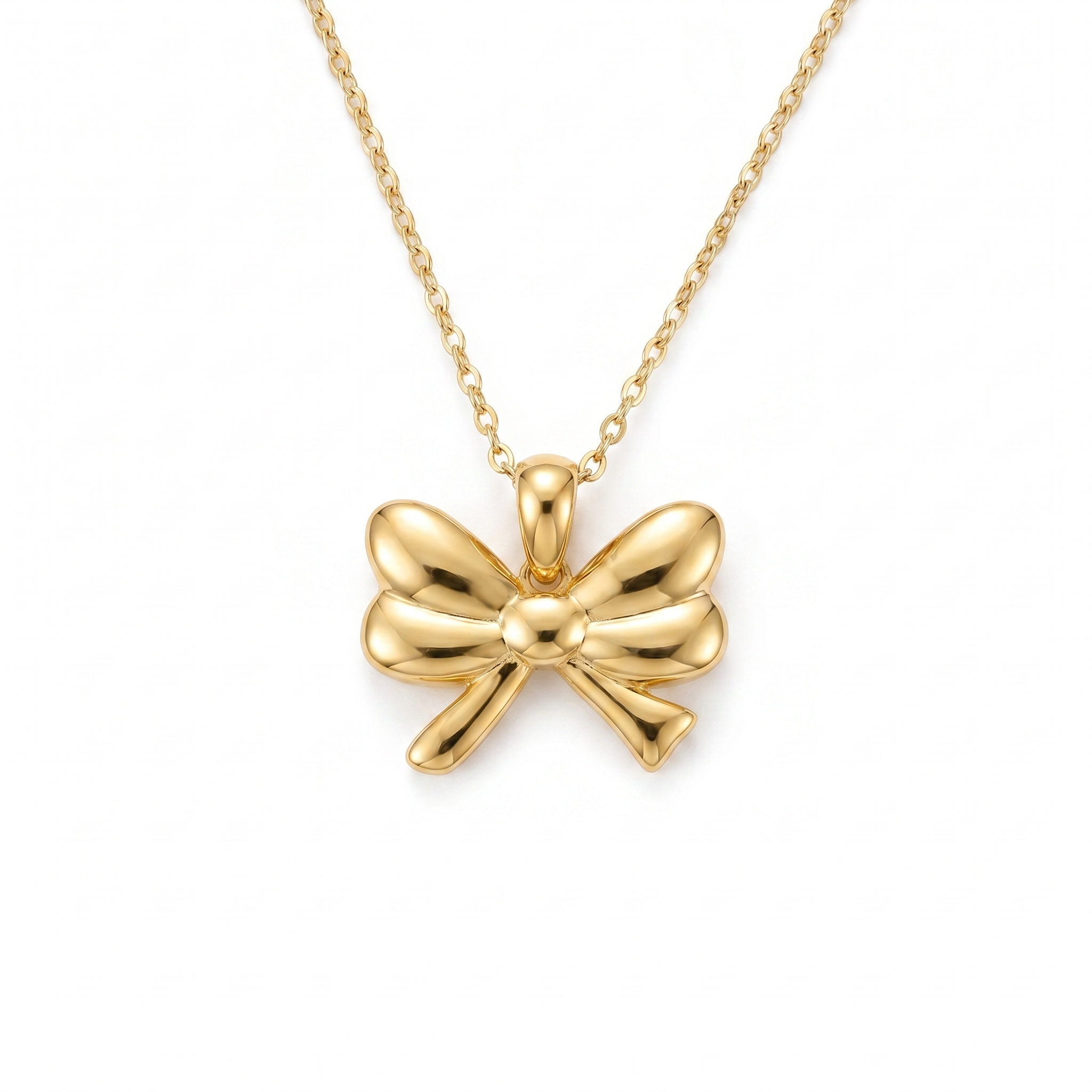 Puffed Ribbon Bow pendant — FCP