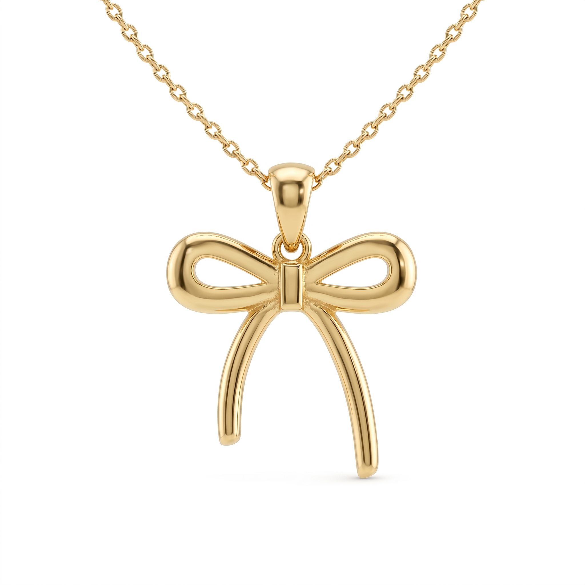 Trailing Ribbon Bow pendant — FCP