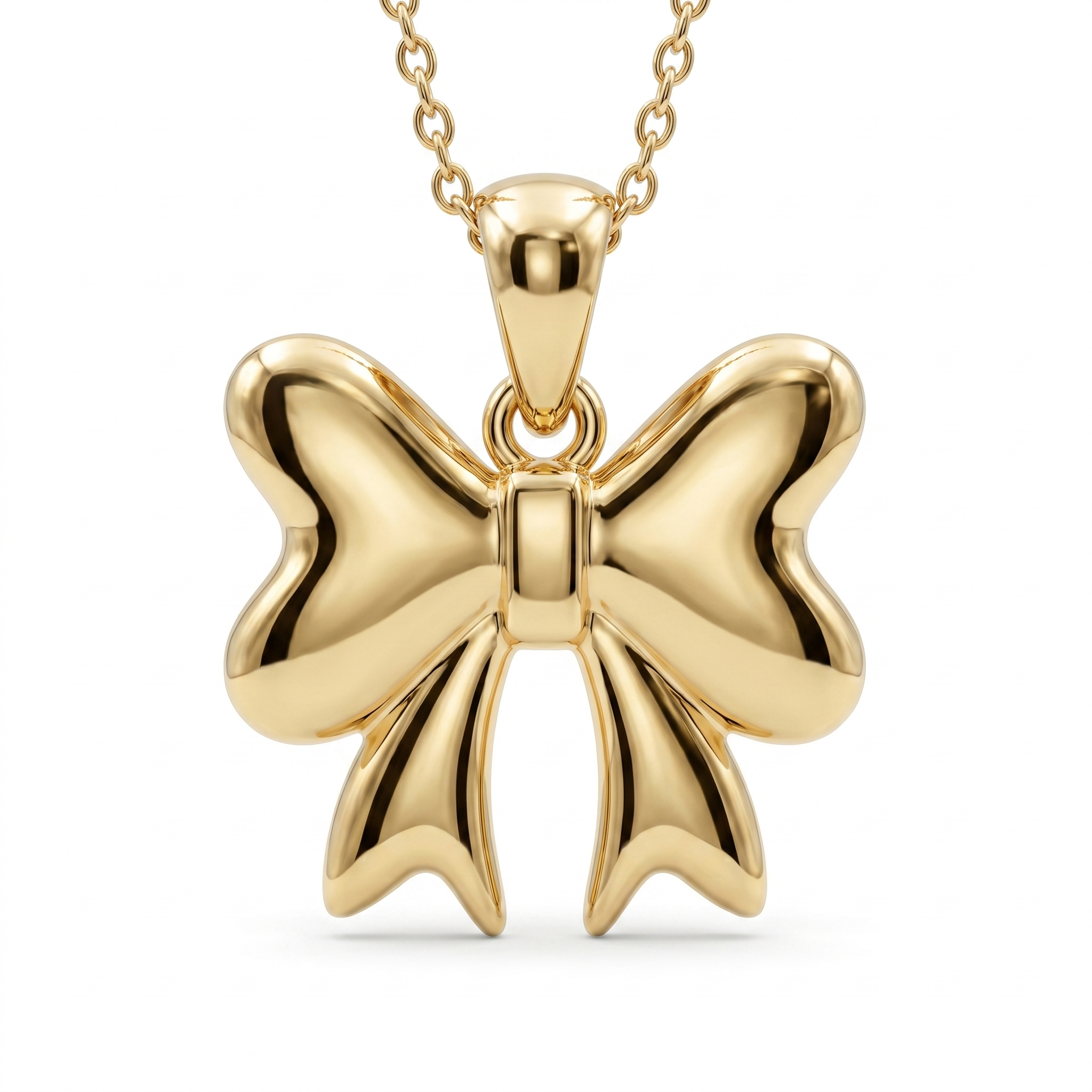 Classic Puffed Bow pendant — FCP