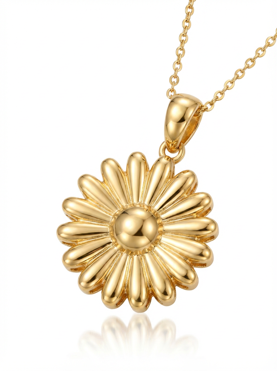 Textured Sunflower pendant — FCP
