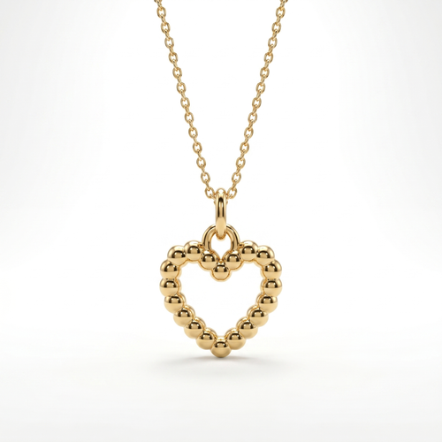 Beaded Heart Pendant