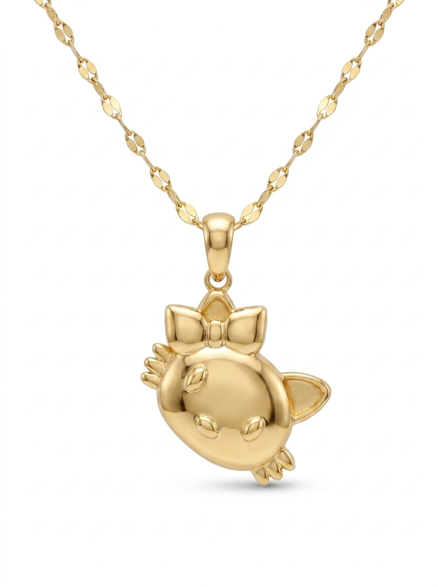Bow Kitten Face pendant — LCP