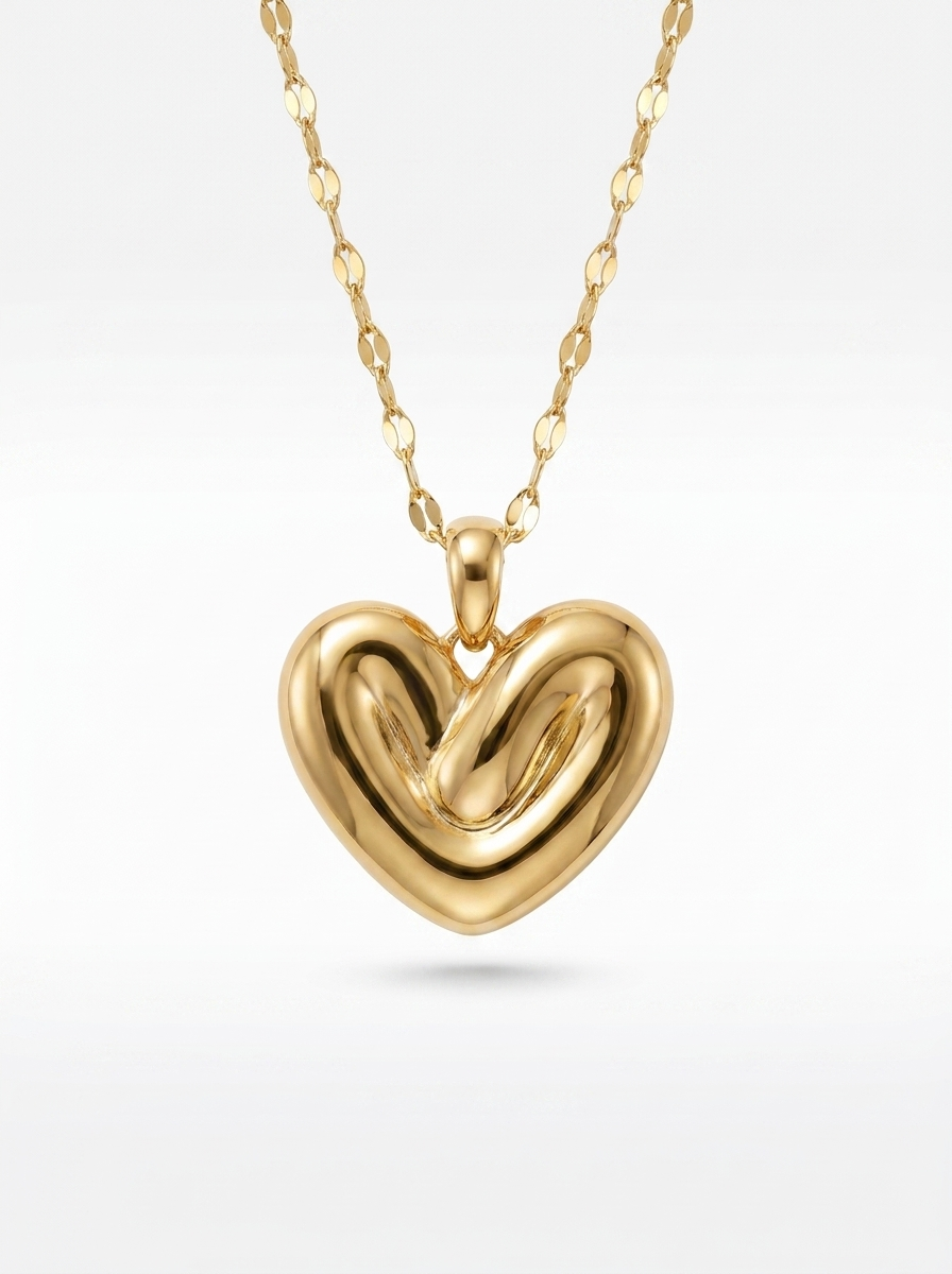 Puffy Ribbon Heart pendant — LCP