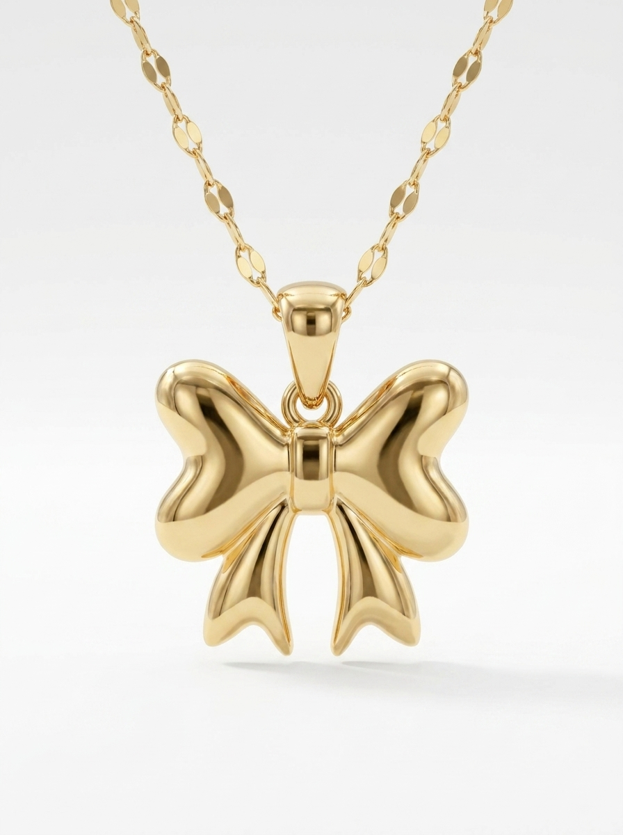 Puffed Ribbon Bow pendant — LCP