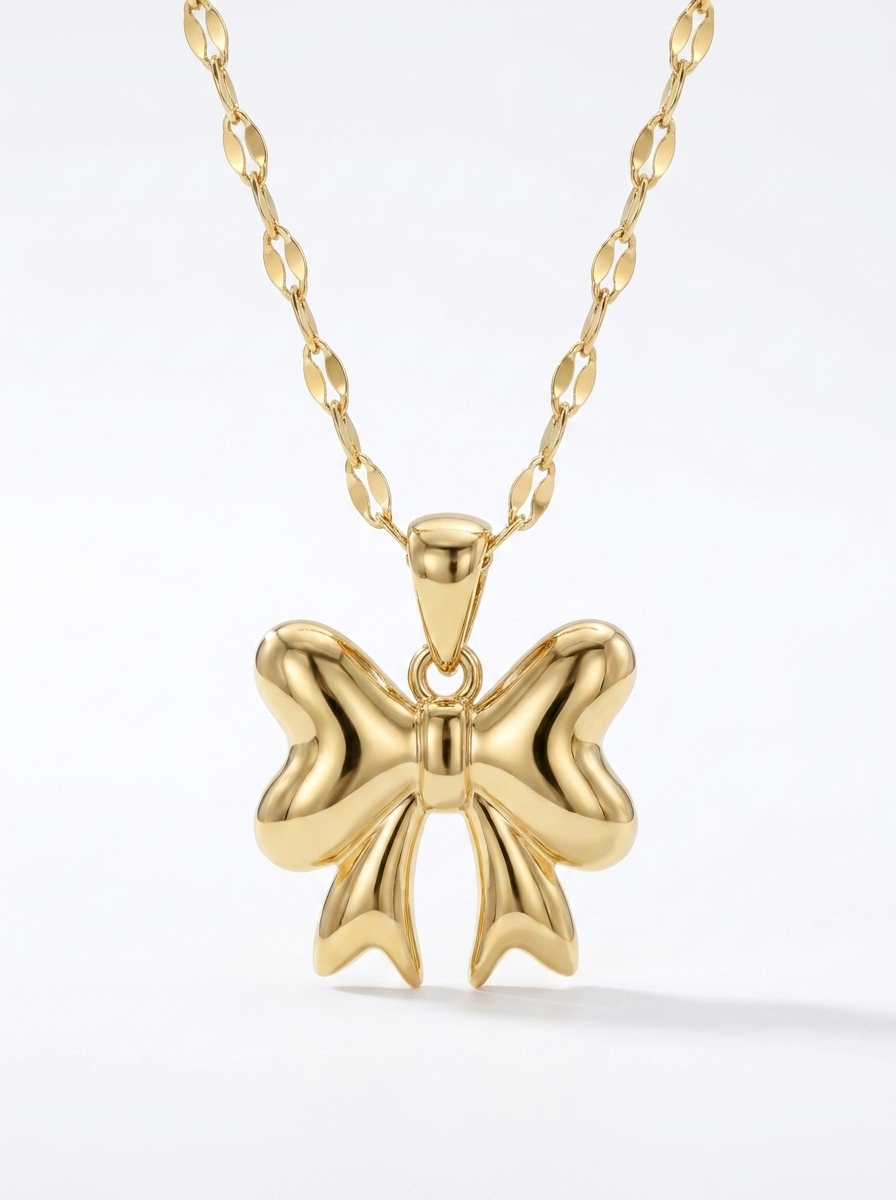 Classic Puffed Bow pendant — LCP