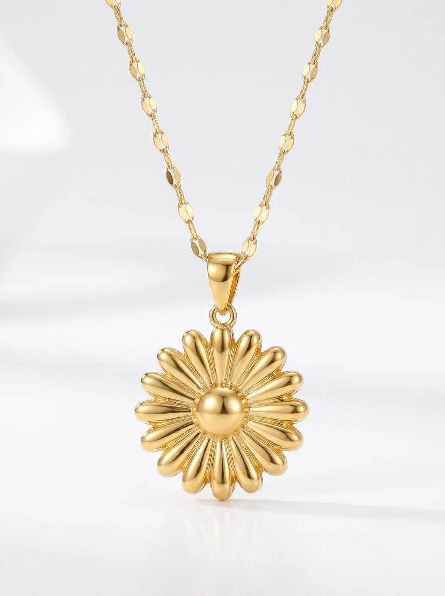 Textured Sunflower pendant — LCP