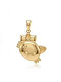 Bow Kitten Face pendant — N