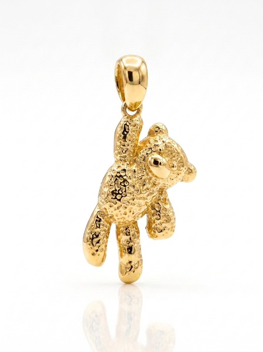 Textured Teddy Bear pendant — N