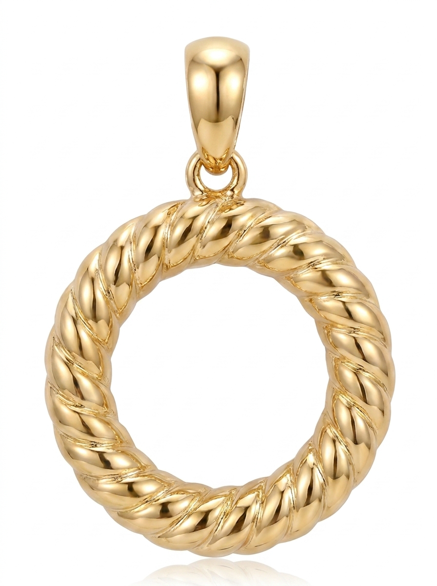 Twisted Rope Circle pendant — N