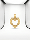 Beaded Heart Outline pendant — N