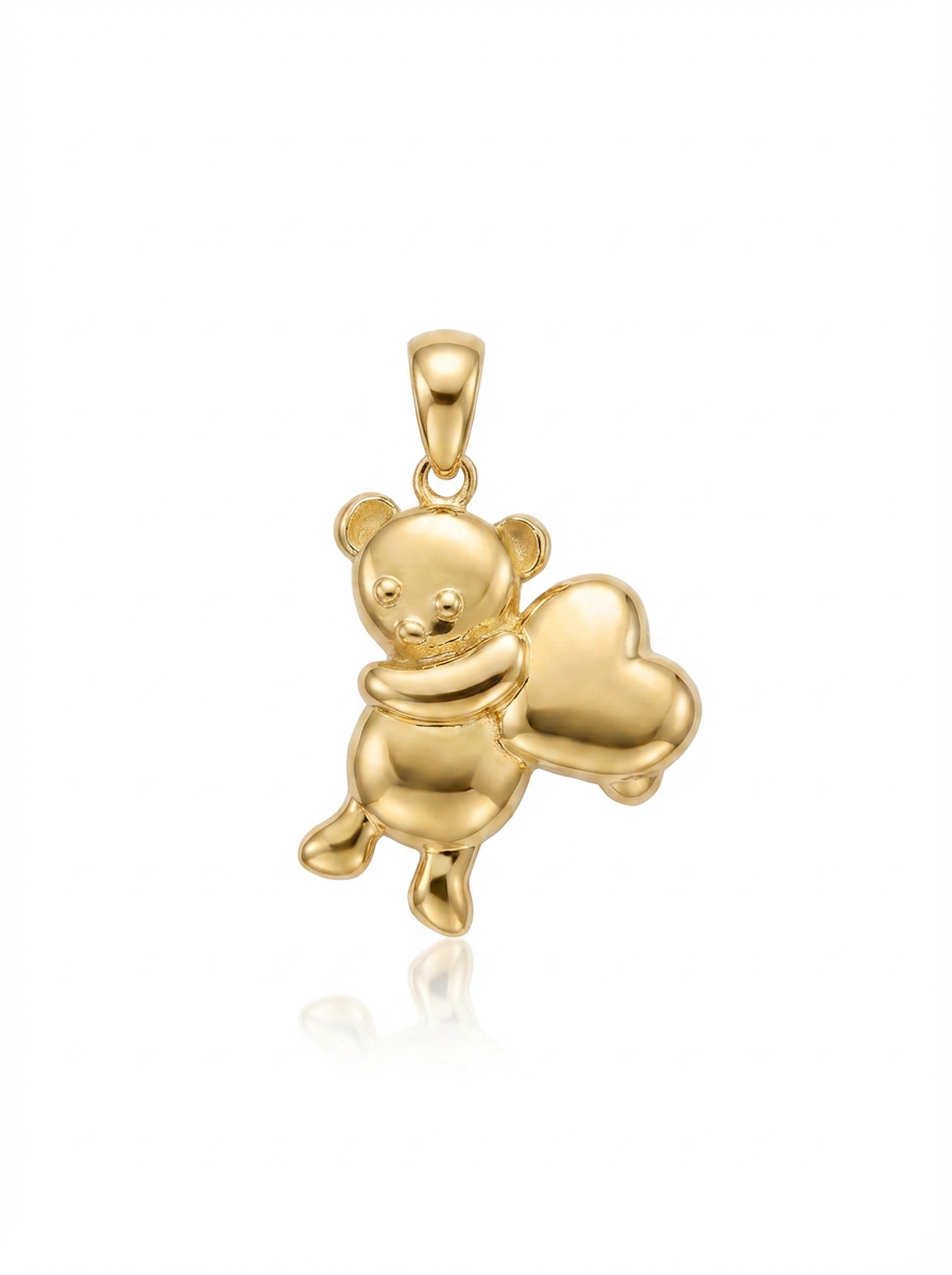 Bear Hugging Heart pendant — N