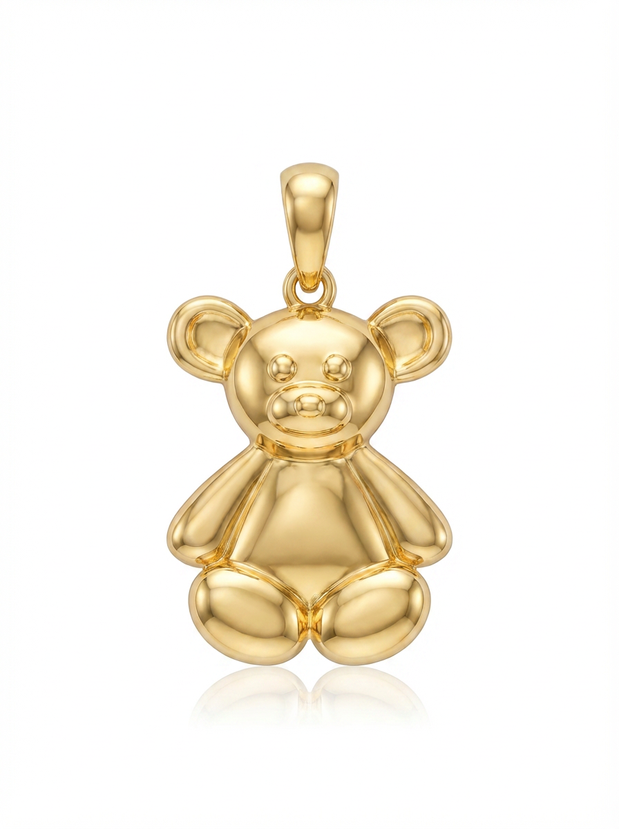 Seated Teddy Bear pendant — N