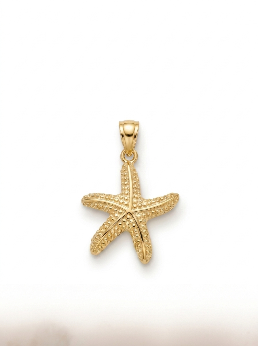Beaded Starfish pendant — N