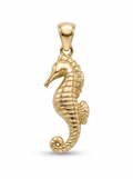 Curled Seahorse pendant — N