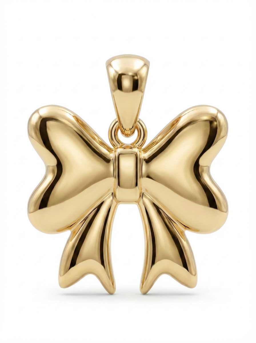Classic Puffed Bow pendant — N
