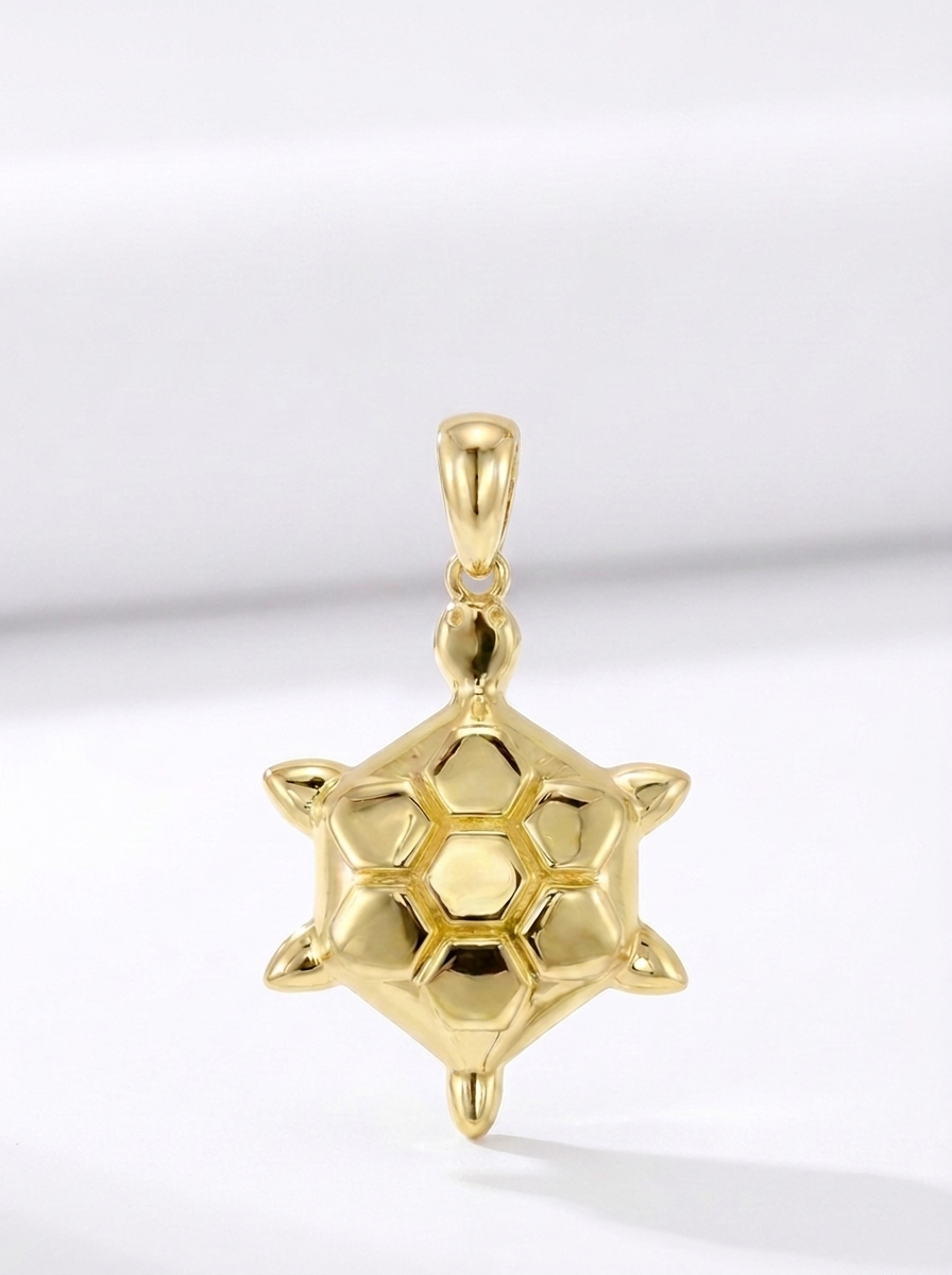 Honeycomb Turtle pendant — N