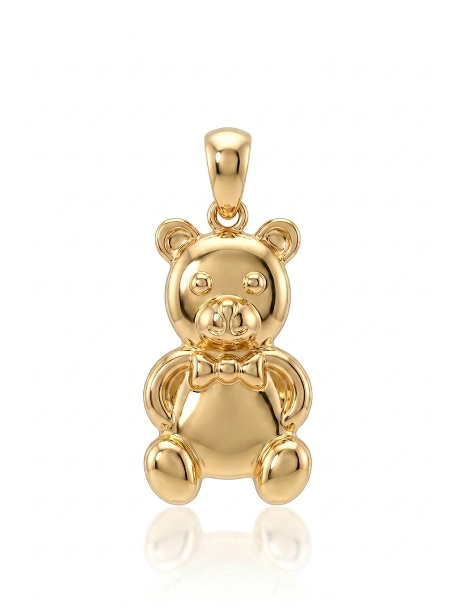 Bowtie Teddy Bear pendant — N