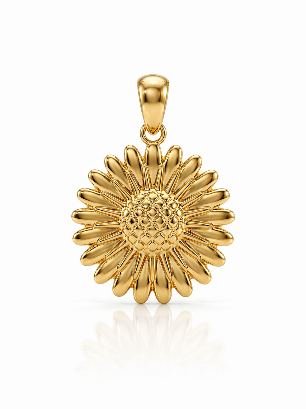 Textured Sunflower pendant — N