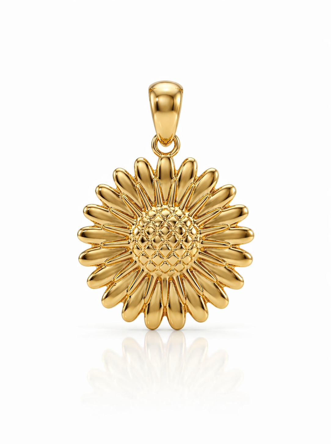 Textured Sunflower pendant — N