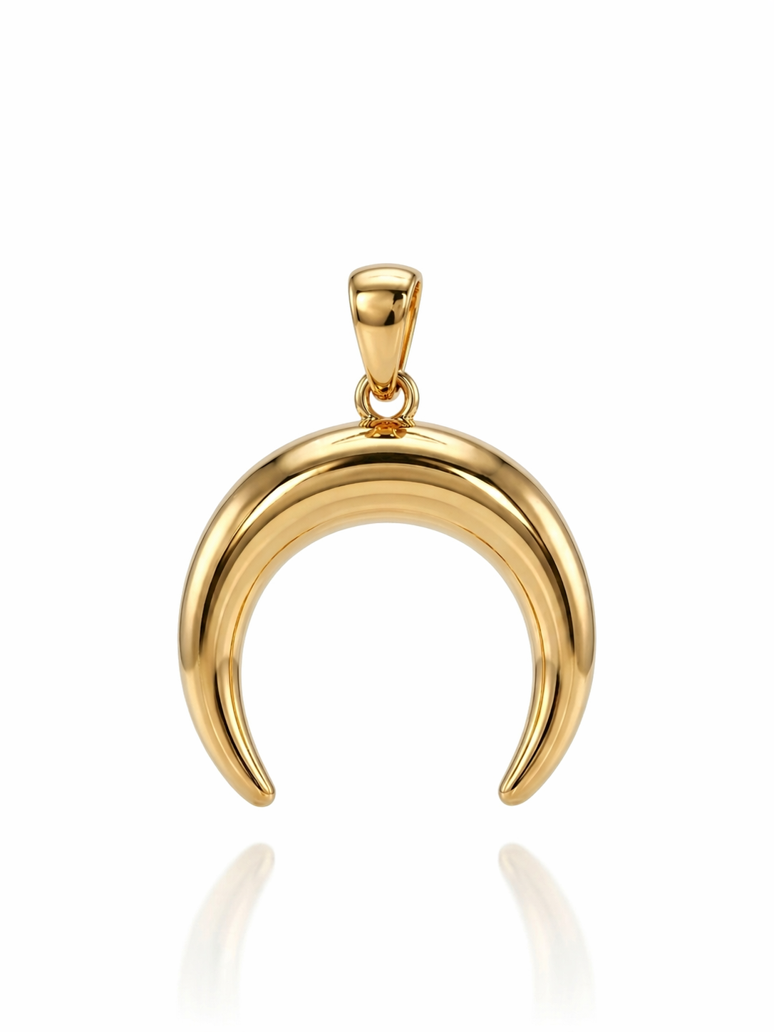 Smooth Double Horn pendant — N
