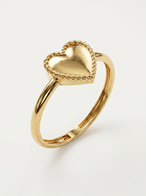 Radiant Heart Gold Ring