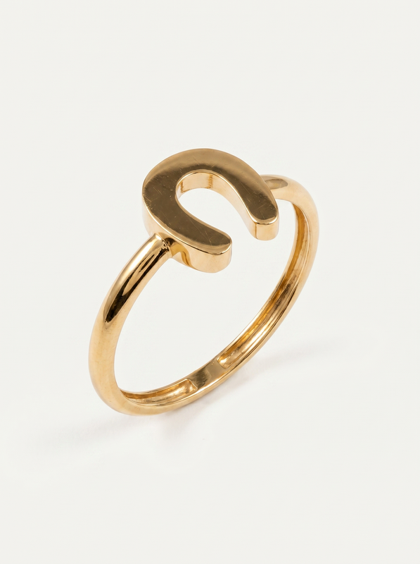Smooth Double Horn Gold Ring
