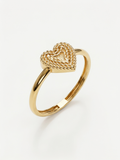 Playful Teddy Bear Gold Ring