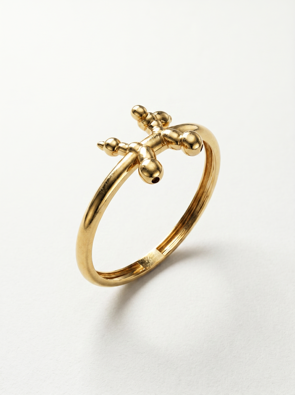 Vintage Skeleton Key Gold Ring