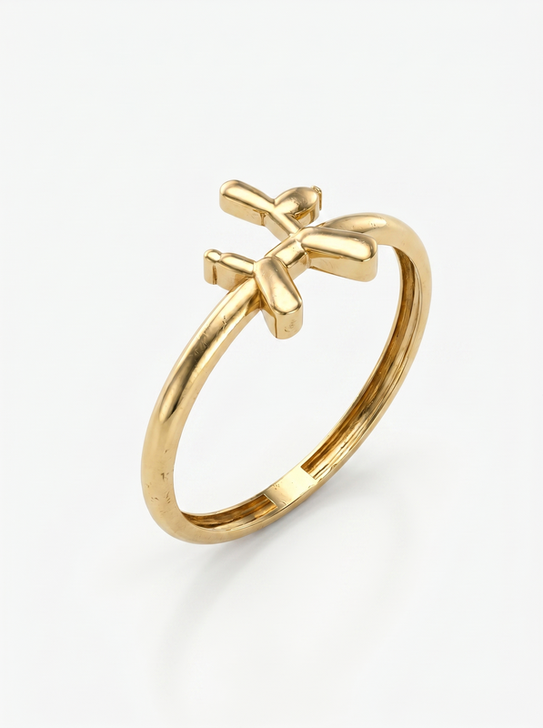 Sacred Cross Gold Ring